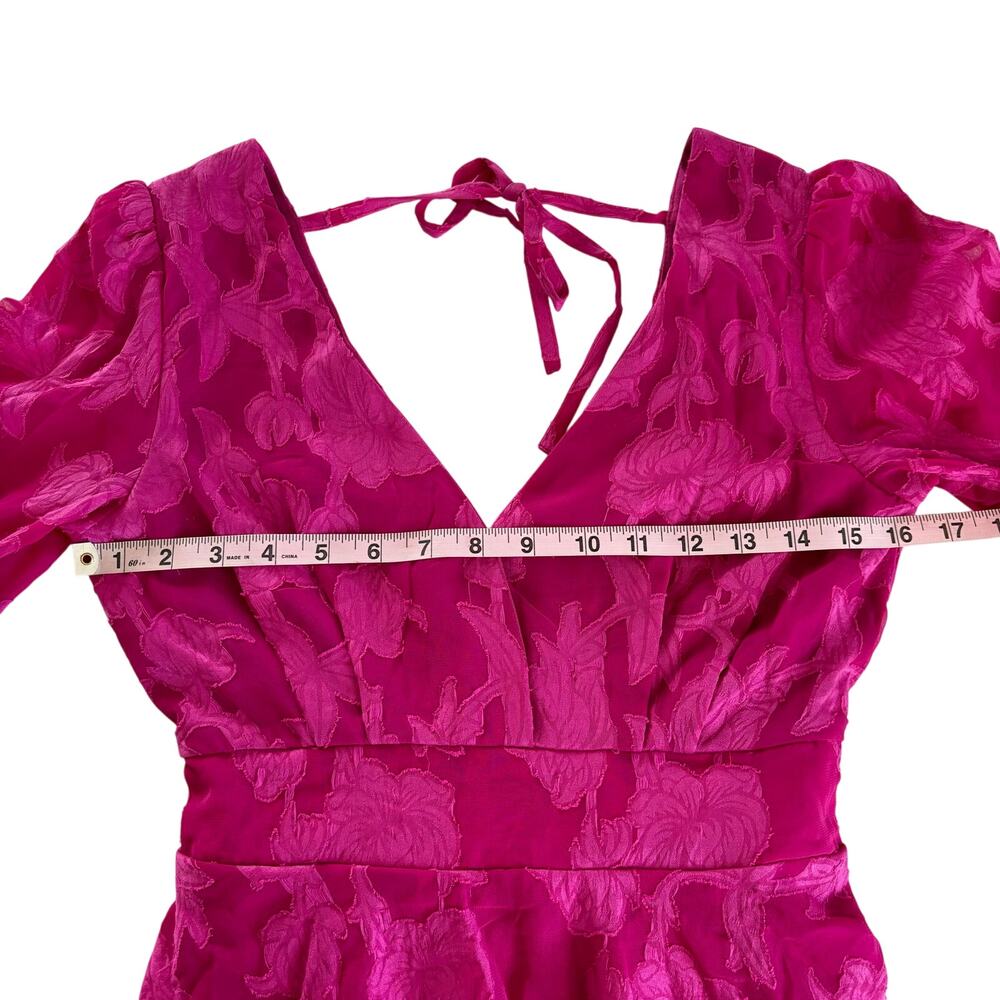 Band of the Free Kiss Me Fuchsia Pink Peplum Mini Dress Women’s Size XS NWT - Picture 4 of 11